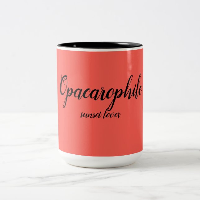 Sunset Lover Zweifarbige Tasse (Mittel)