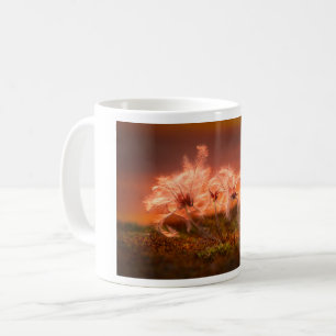 Sunset Macro Nature Scene of Moss and Plant Kaffeetasse