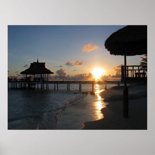 Sunset Maldives Poster (Vorne)