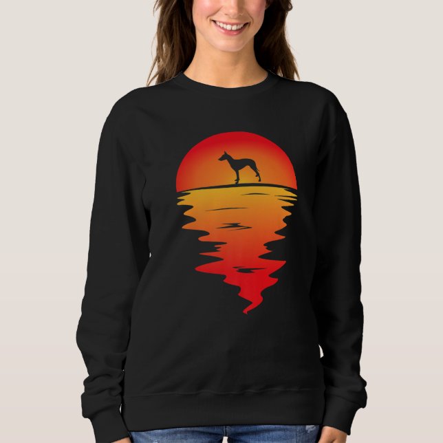 Sunset Manchester Terrier Hund Sweatshirt (Vorderseite)