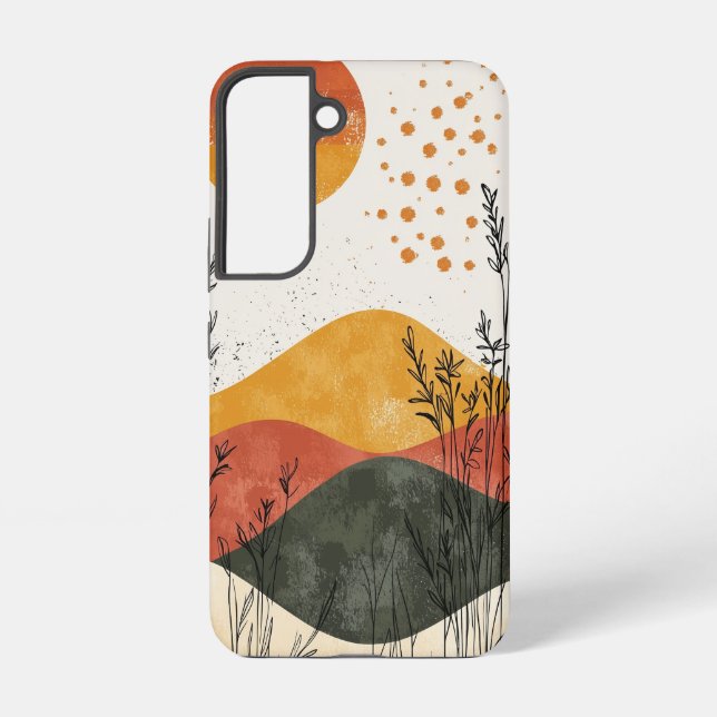 Sunset Meadow Phone Case Samsung Galaxy Hülle (Rückseite)