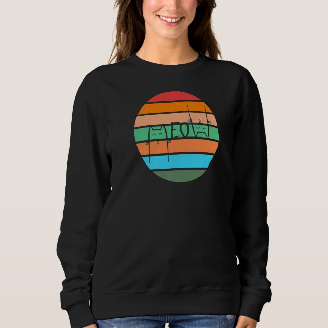 Sunset Meow Cat Sweatshirt (Vorderseite)