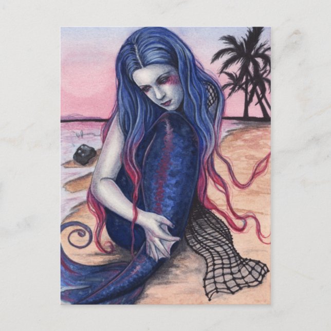 Sunset Mermaid Postkarte (Vorderseite)