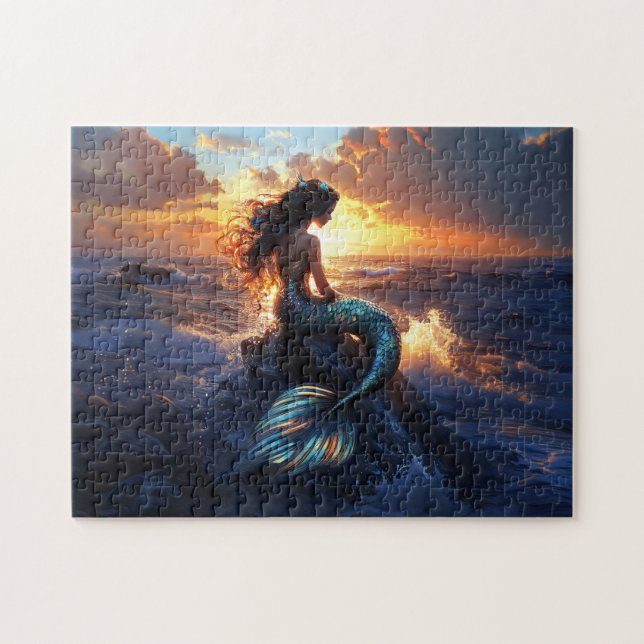 Sunset Mermaid Puzzle (Horizontal)