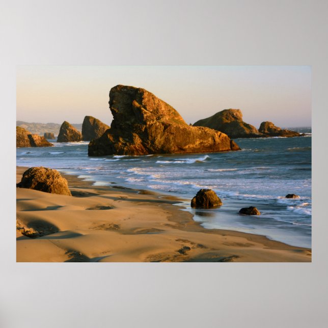 Sunset, Meyers Beach, Oregon, USA Poster (Vorne)