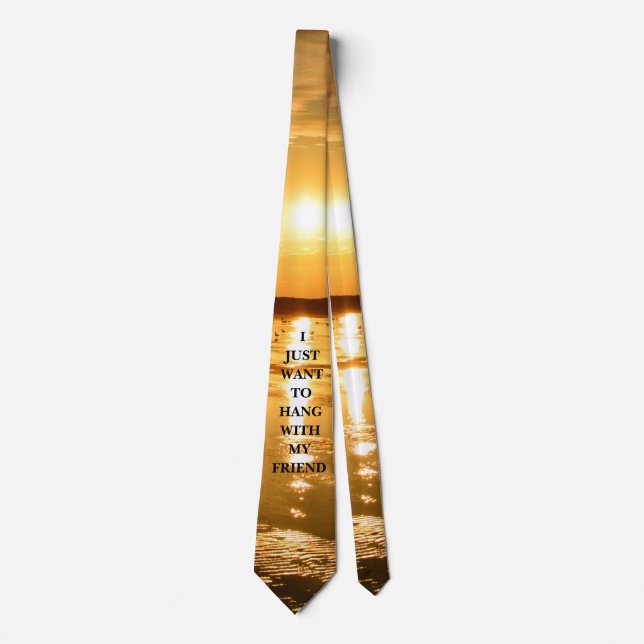 SUNSET mit Motto - Neck Tie Krawatte (Vorderseite)