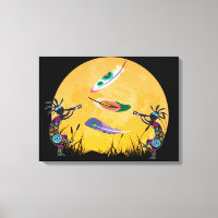 Sunset Moon Kokopelli und Feathers