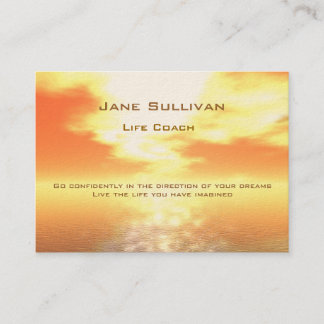 Sunset Motivation Life Coach Personal Trainer Visitenkarte