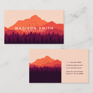 Sunset Mountain Business Card Visitenkarte