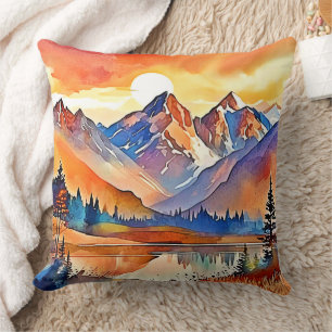 Sunset Mountain Kunstdesign Kissen