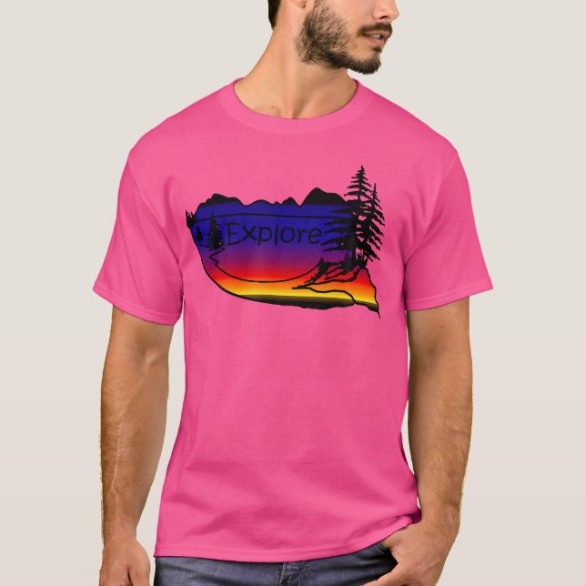 Sunset Mountain Shirt Wandern im Val Piora (Vorderseite)