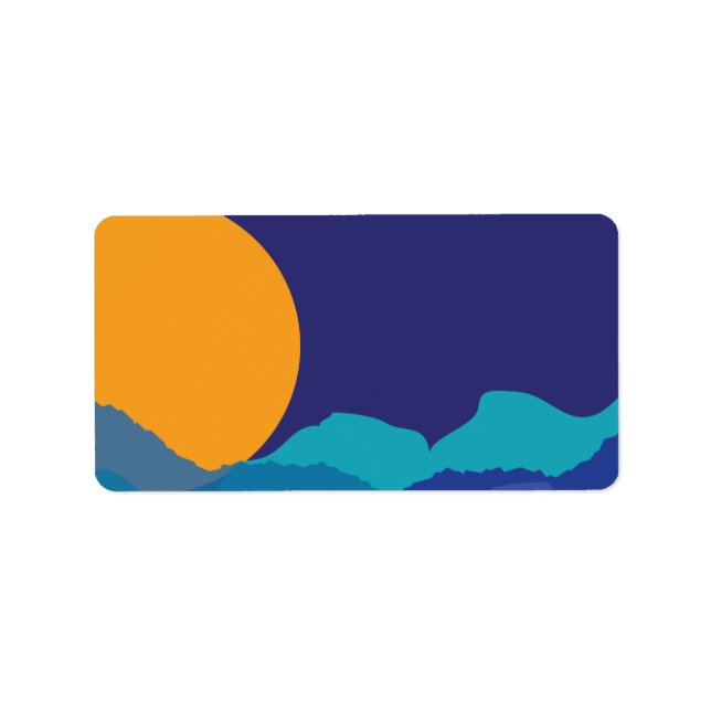 SUNSET & MOUNTAINES drucken Sie Ihr eigenes Label Adressaufkleber (Vorne)