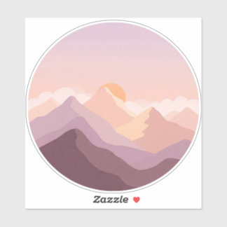 Sunset Mountains Aufkleber