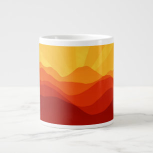 Sunset Mountains Banner Jumbo-Tasse