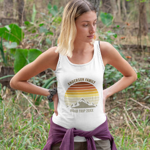 Sunset Mountains Custom Family Road Trip Frauen Tank Top
