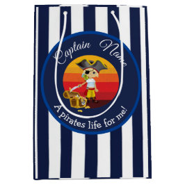 Sunset Nautical Blue Boy Party Pirate Mittlere Geschenktüte
