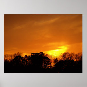 Sunset near NAS Oceana, VA. Poster