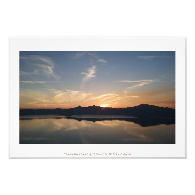 "Sunset Near Wonderful Water" Krater Lake Fotodruck (Vorne)