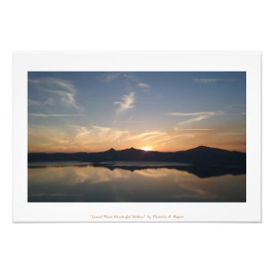 "Sunset near Wonderful Waters" Kratersee Fotodruck