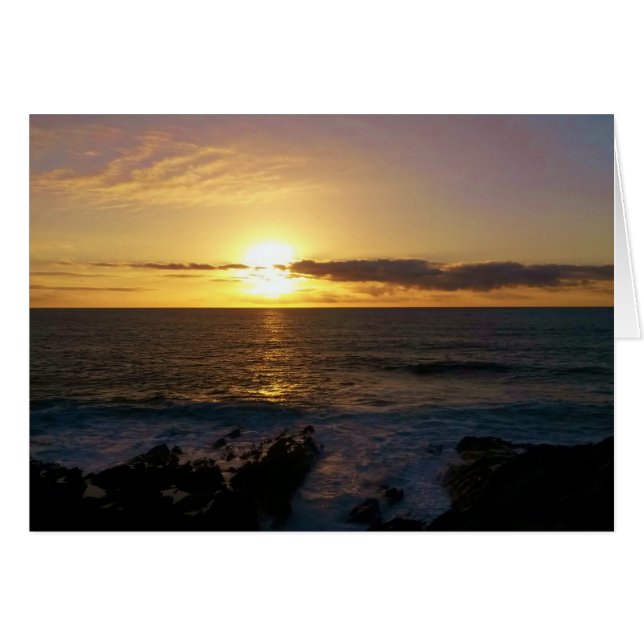 Sunset Newquay Cornwall England (Vorderseite (Horizontal))