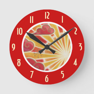 Sunset 'Numbers' Uhr rund rot
