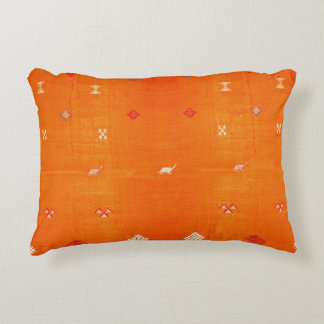 Sunset Oase: Orange Heritage Boho Marokkanisch Dekokissen