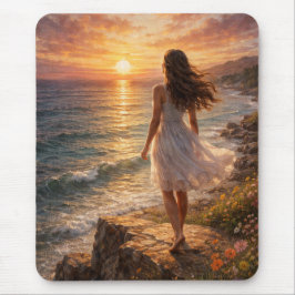 Sunset Ocean Aesthetic Mouse Pad Mousepad