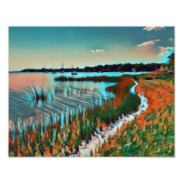 Sunset Ocean Coastway Fotodruck