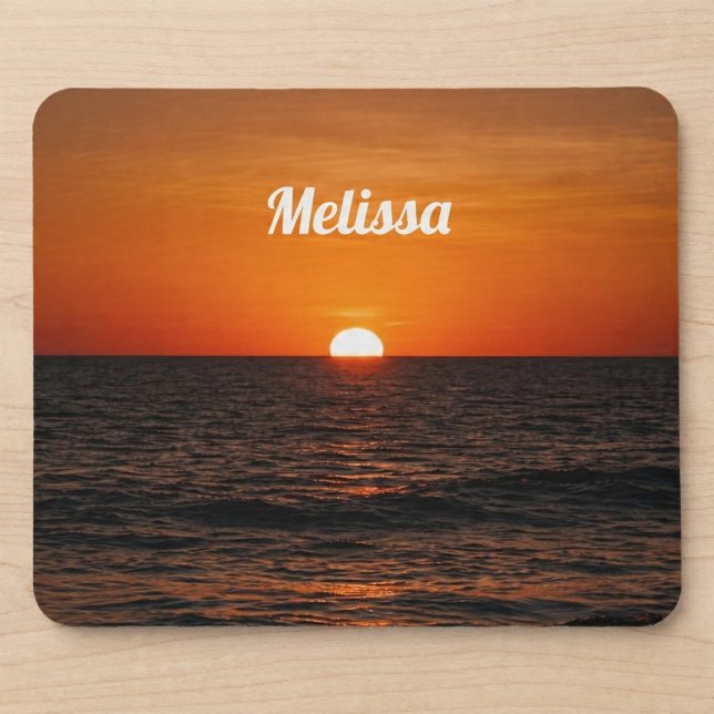 Sunset Ocean Custom Name Mousepad (Von Creator hochgeladen)