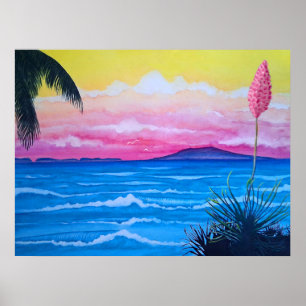 Sunset Ocean Poster