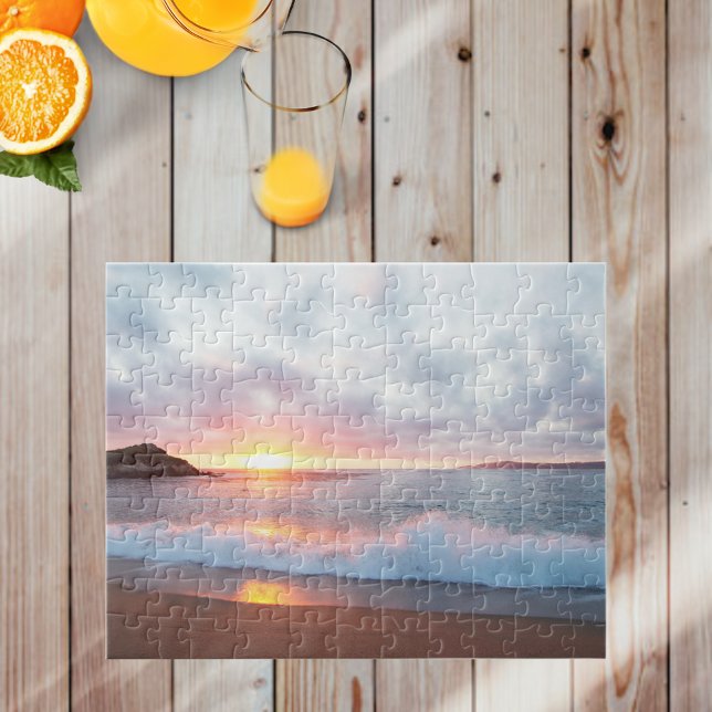 Sunset Ocean Waves Monterey California Foto Puzzle (Von Creator hochgeladen)