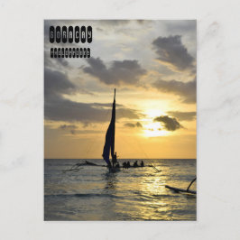 Sunset of Boracay, Philippinen Postkarte
