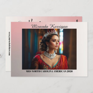 Sunset Ombre Landscape Pageant Autograph Card Einladung