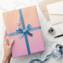 Sunset Ombre Peach Pink Lila Wrapping Paper Geschenkpapier