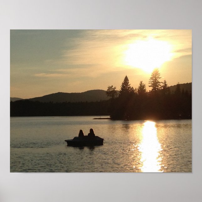 Sunset on Adirondack Lake Poster (Vorne)