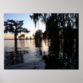 Sunset on Bayou Black, Morgan City, Louisiana Poster