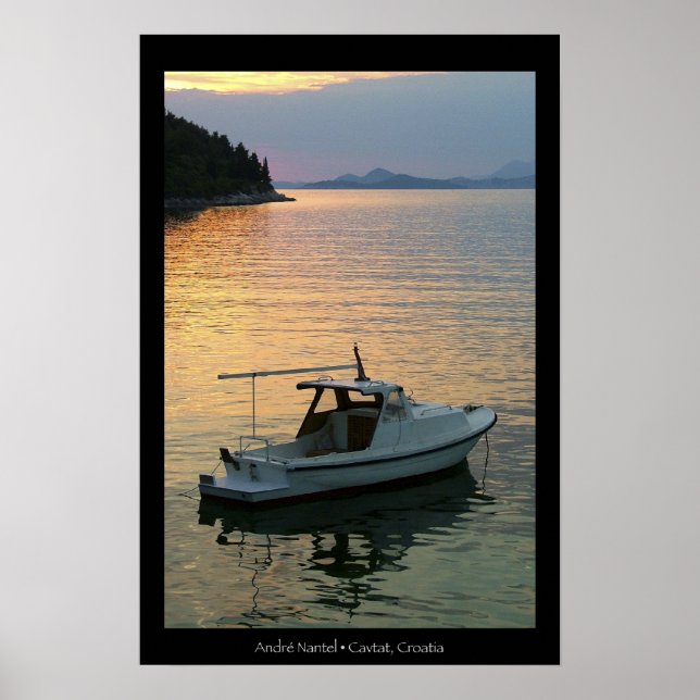 Sunset on Cavtat Bay Poster (Vorne)
