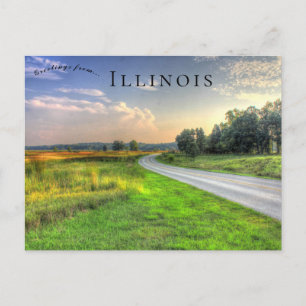 Sunset on Chain O Seen Staat Parco Civico-Ciani Postkarte