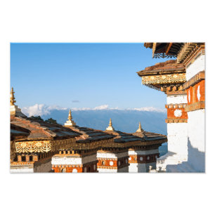 Sunset on Dochula Pass - Bhutan, Himalaya Fotodruck