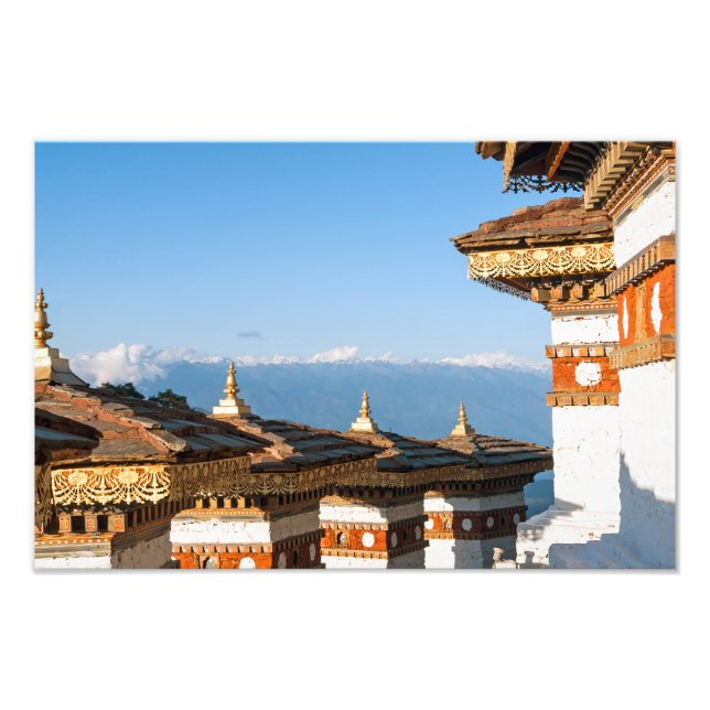 Sunset on Dochula Pass - Bhutan, Himalaya Fotodruck (Vorne)