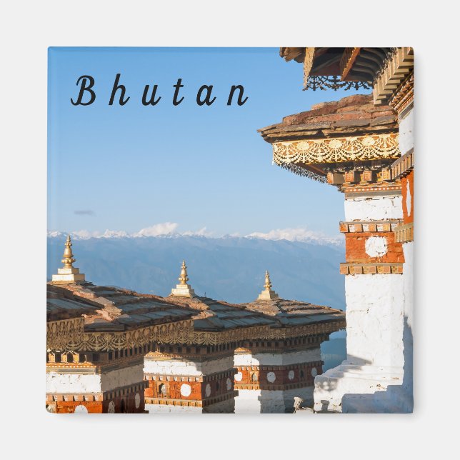 Sunset on Dochula Pass - Bhutan, Himalaya Magnet (Vorne)