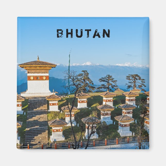 Sunset on Dochula Pass - Bhutan, Himalaya Magnet (Vorne)