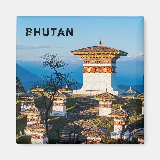 Sunset on Dochula Pass - Bhutan, Himalaya Magnet (Vorne)