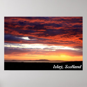 Sunset on Islay, Schottland Poster