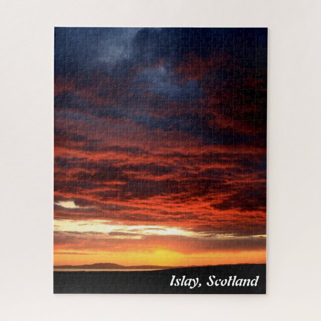 Sunset on Islay, Schottland Puzzle (Vertikal)