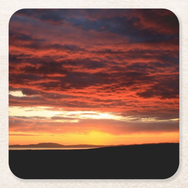 Sunset on Islay, Schottland Rechteckiger Pappuntersetzer (Vorderseite)