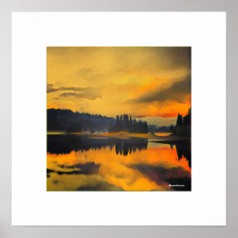 Sunset on Jenkinson Lake Poster