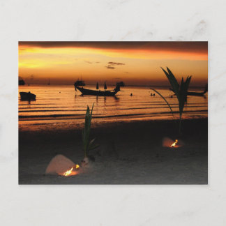 Sunset on Koh Tao Postkarte