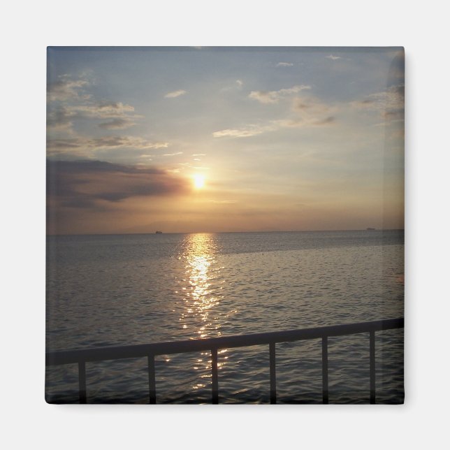 Sunset on Manila Bay, Philippinen - Beverly Goding Magnet (Vorne)