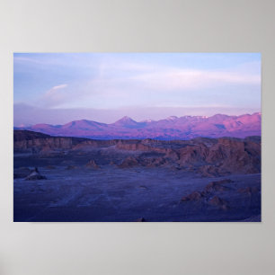 Sunset on Moon Valley - Chile Poster